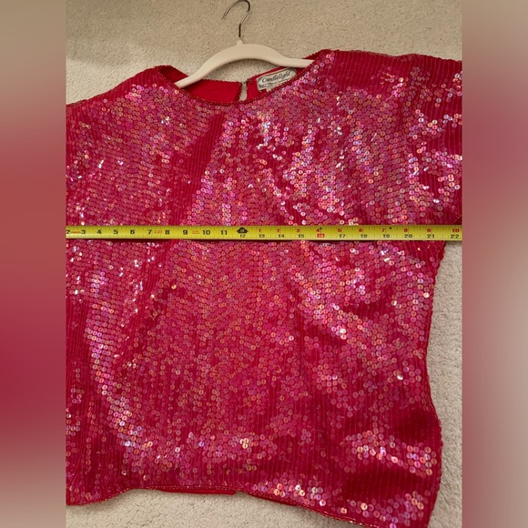 VTG Candlelight by Jainson's International 100% Silk  Red Dress 80s Glam Size M - Picture 4 of 11